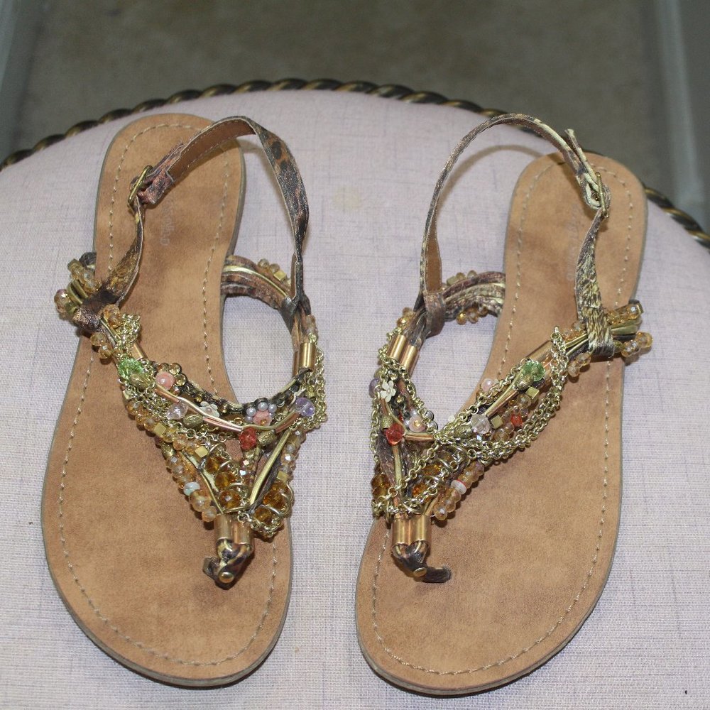 Zigi soho Precious jeweled sandals, 7.5 M, EUC